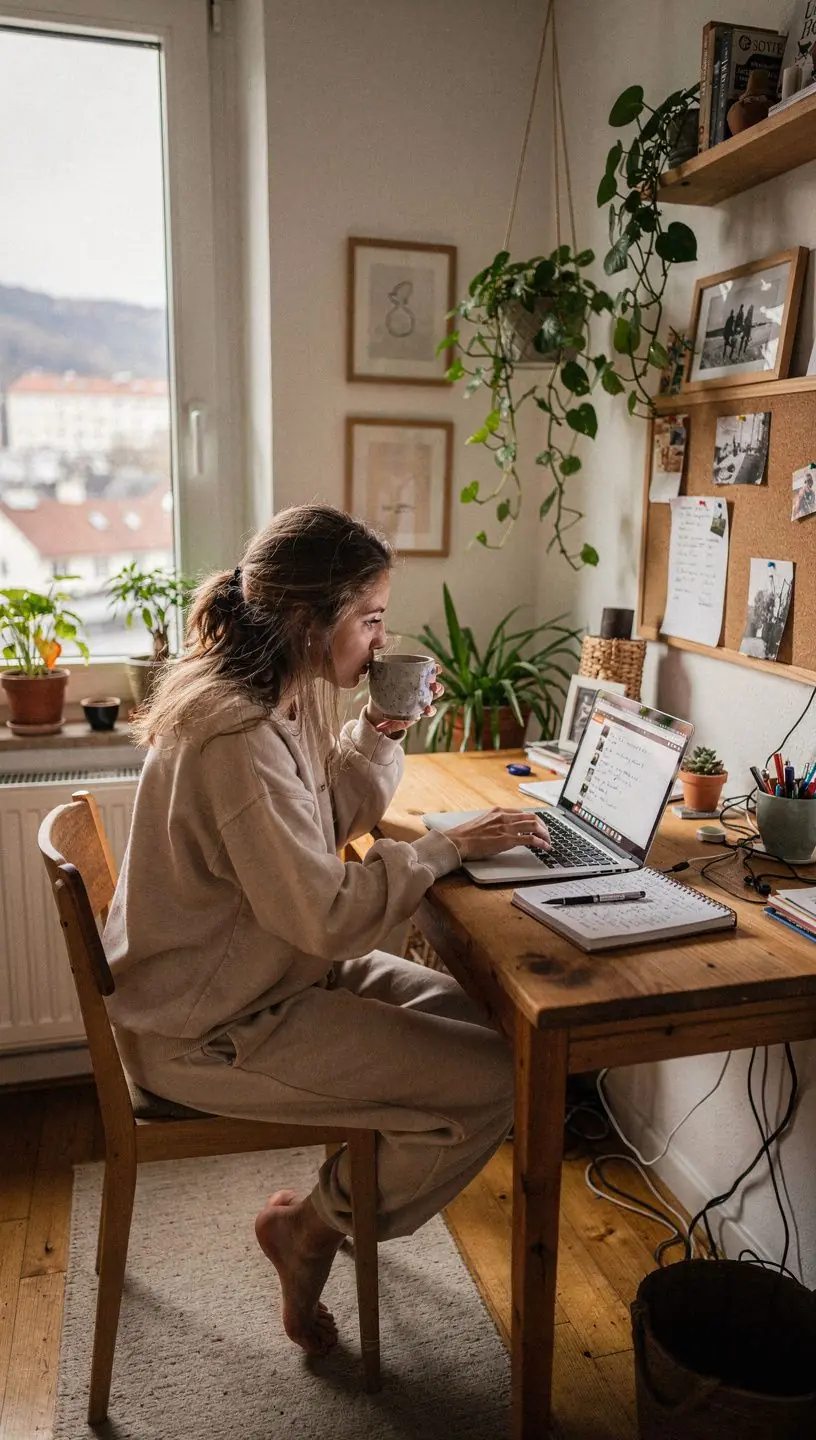 Ein Bild von Notizen und einem Stift auf einem Tisch während eines Online-Seminars.